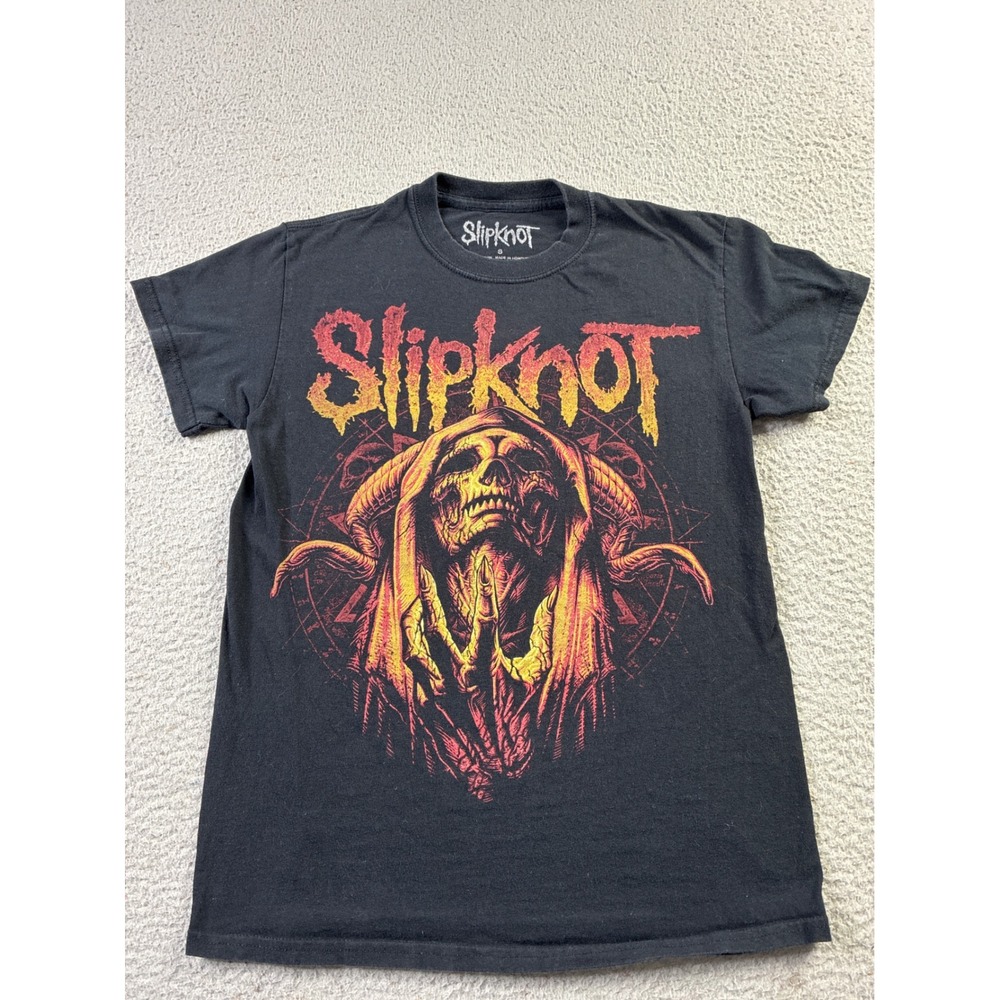 Slipknot Ram Skull Evil Witch Pentagram 2021 Black Graphic Shirt Mens Size Small